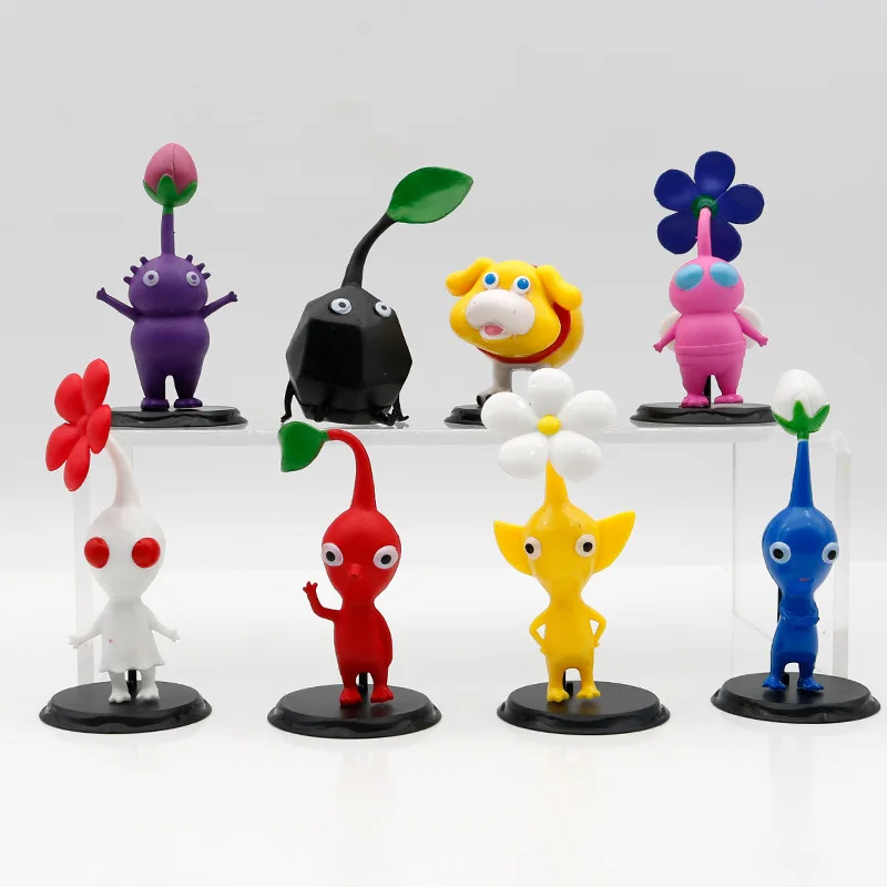 8 sztuk/zestaw figurka zabawka akcji Pikmin Model z pcv Rock pikminki Oatchi lalki dla dzieci prezent