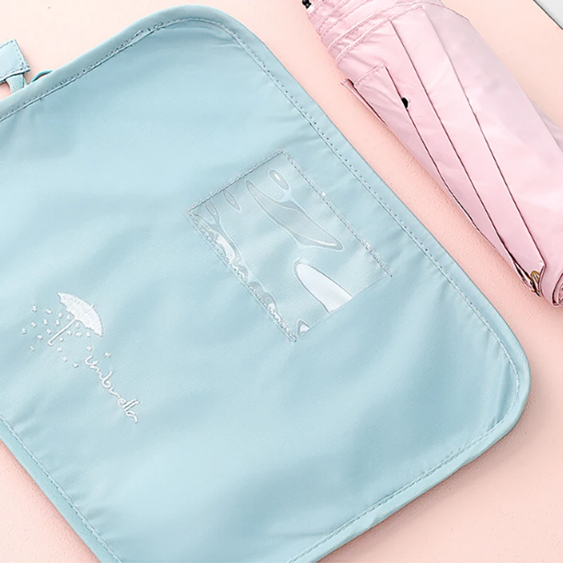 Small Fresh Print Pattern Umbrella Storage Bag Clutch Type Absorbent Folding Umbrella Bag Go Out Portable Waterproof Storage Bag