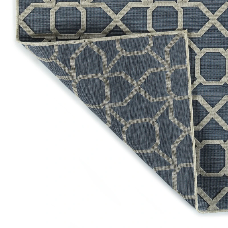 Contemporary, Transitional, Geometric, Textured, High-Low Cut & Loop 2' x 6' Runner