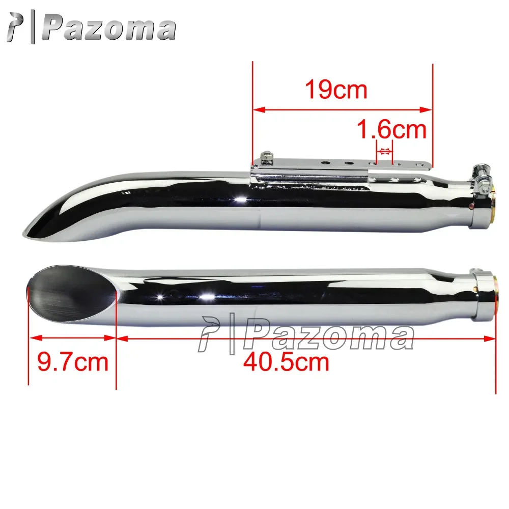 Motorcycle Exhaust Muffller Pipe for Harley Suzuki VL 125 800 1500 Intruder Bobber Chrome Tapered Turn Out Iron
