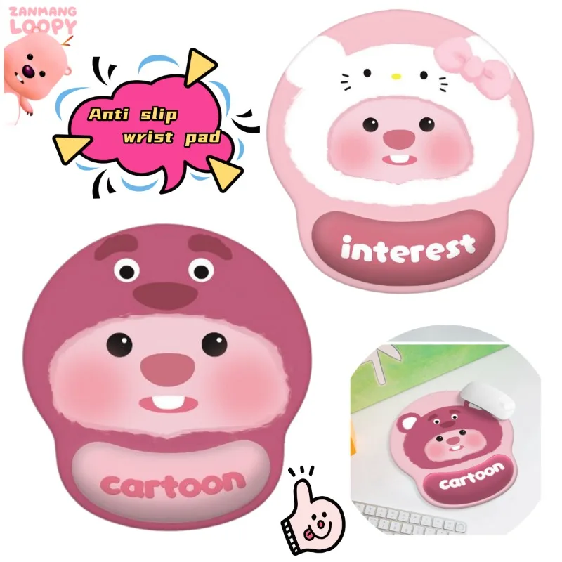 Little Beaver New Loopy Cute Cartoon Wristband Mouse Pad Creative High Beauty Office Laptop Keyboard Anti Slip Wristband Pad