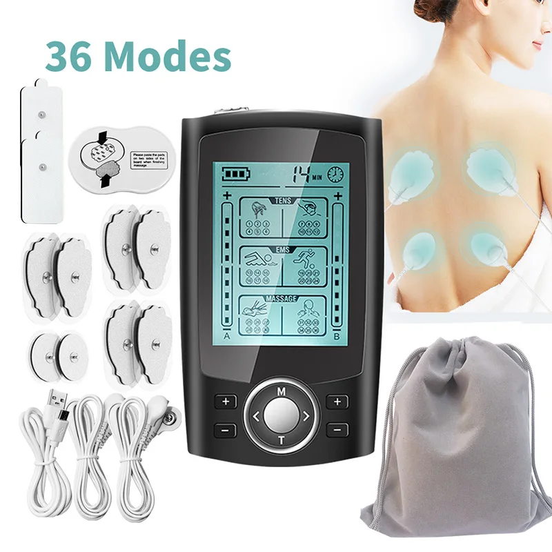 

Tens Muscle Massager Physiotherapy Muscle Stimulator 36 Modes Body Relaxation Treatments Neck Back Massage masajeador muscular