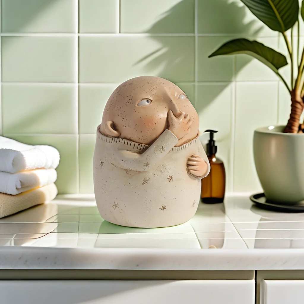 

1pc Funny Boy Pinch Nose Statue | Whimsical Resin Bathroom Decor,Creative Indoor Art | Playful Figurines,Perfect Gift Idea,