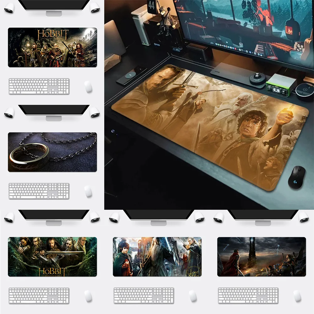 

The L-Lord of the R-Rings Mousepad HD Printing Computer Gamers Locking Edge Non-slip Mouse Pad XXL90x40cm Keyboard PC Desk Pad