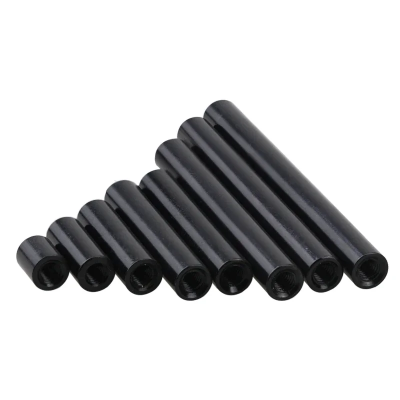 10pcs M3 Aluminum Column post M3*6/8/10/12/15/20/25/30/35/37..100mm Black Aluminum round standoff spacer Spacing screws RC Parts