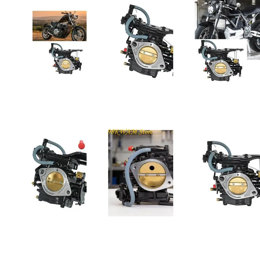 Pump Linkage Carburetor Replacement Assembly, Metal Housing with Hose Loop and Linkage Parts, Single Unit for Engine 68UF