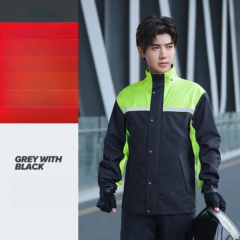 

Raincoat and Rain Pants Suit Men's Split Long Full-body Rainproof Electric Motorcycle Takeaway Rider's Rain Suit
