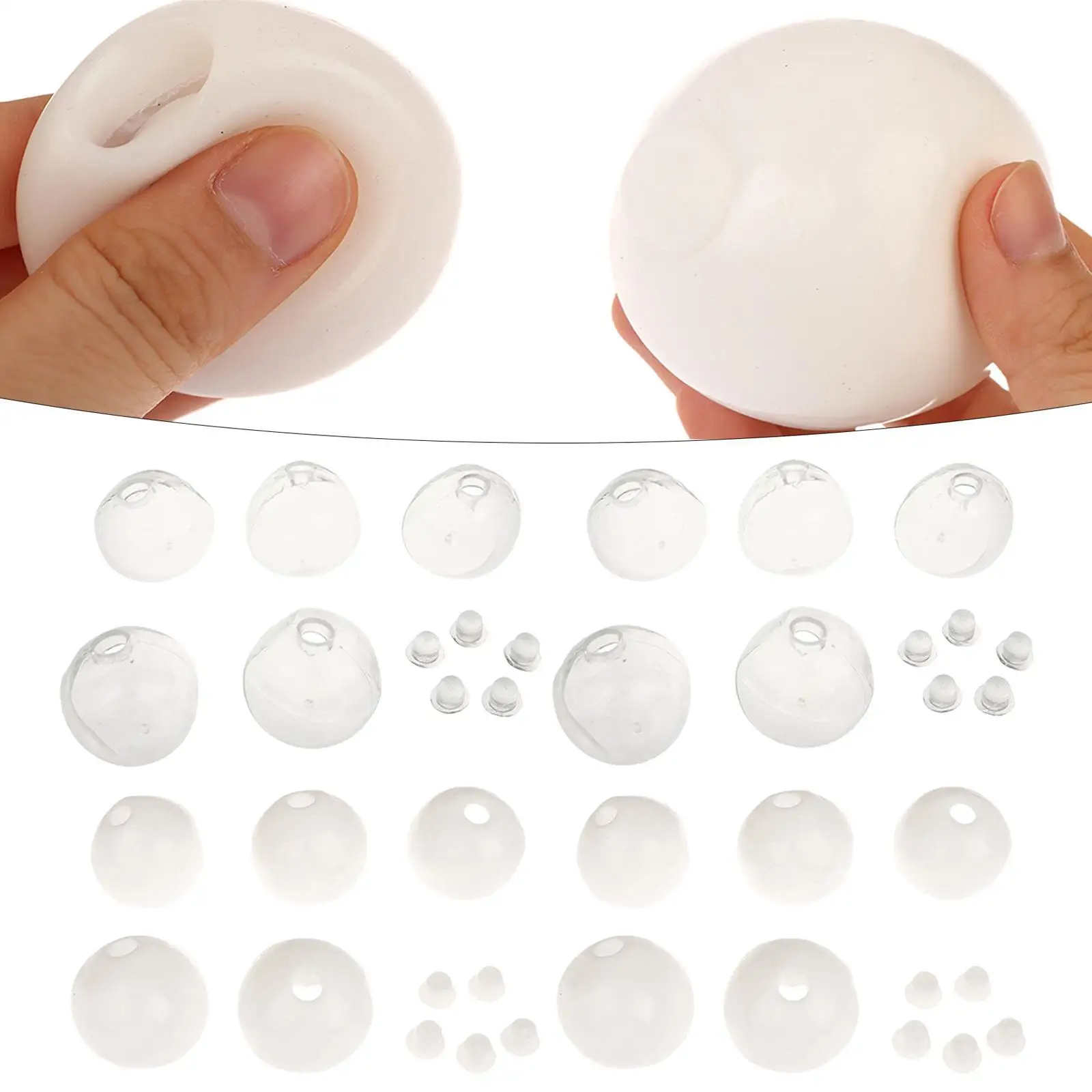 10x bola barulhenta em branco kit diy imprensa bola pele para crianças adultos meninos meninas vazio imprensa bola recipientes de pele com tampas
