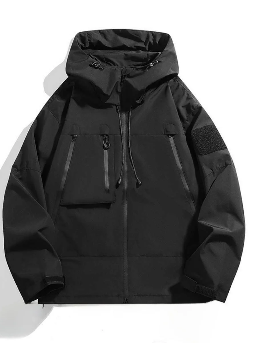 

Men's Outdoor Sports Jaet Spring New Casual Waterproof Fce Lined Windbreaker Spring Trendy Jaet Men's Outdoor Wear