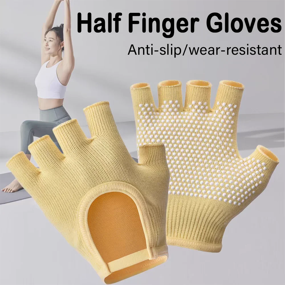 Dames Yoga Handschoenen Ademende Trainingshandschoenen Sport Gym Half Vinger Gewichtheffen Handschoenen Fietsen Fiets Fitness Handbeschermer