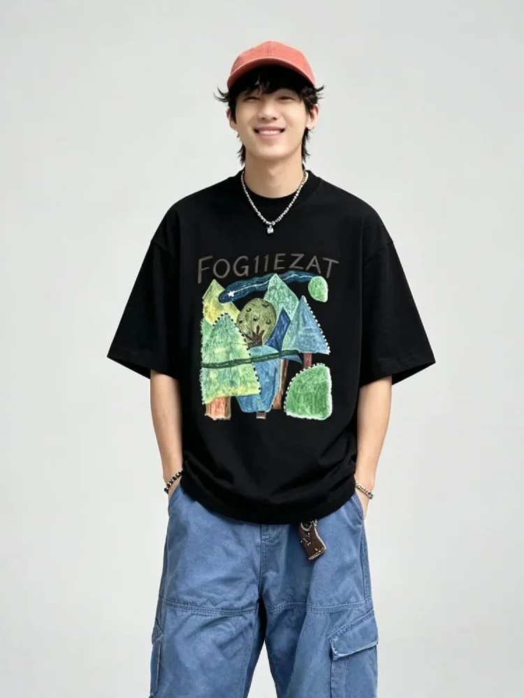 FOG X 11EZAT Unisex Crew-Neck Short-Sleeve T-Shirt Streetwear Versatile Top for Summer 2026