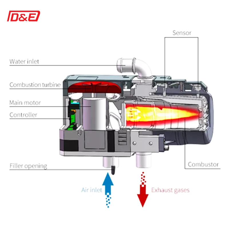 High Quality 12V 5KW Water Heating Diesel Parking Water Heater For Cars Truck 5kw 12v