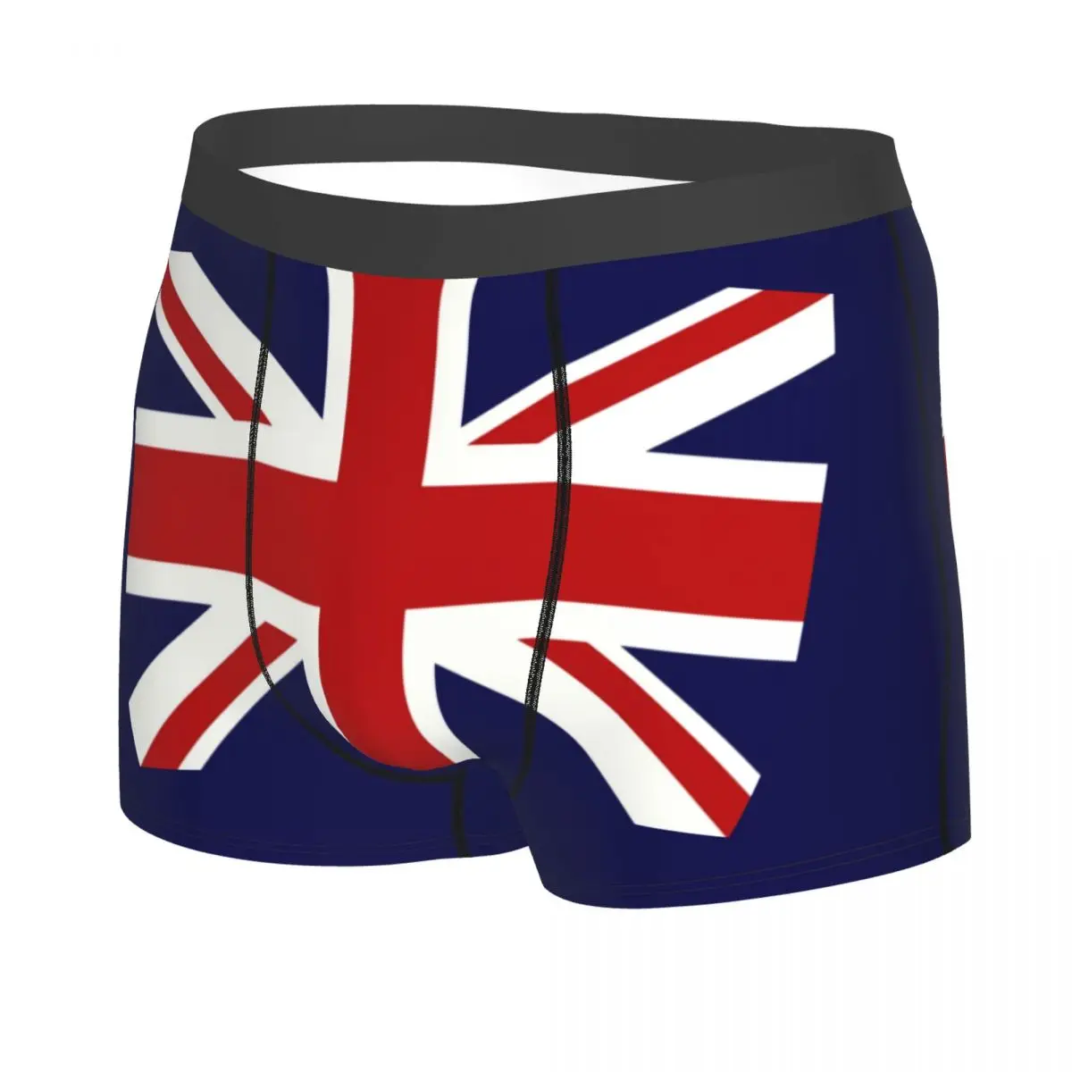 Novidade personalizada Union Jack Bandeira do Reino Unido Boxers Shorts Calcinhas Masculinas Cuecas Respiráveis