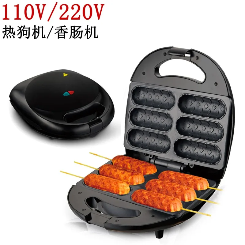 110V Electric Hot Dog Maker Sausage Machine Breakfast Machine Ham Grill Cooker for Home Use