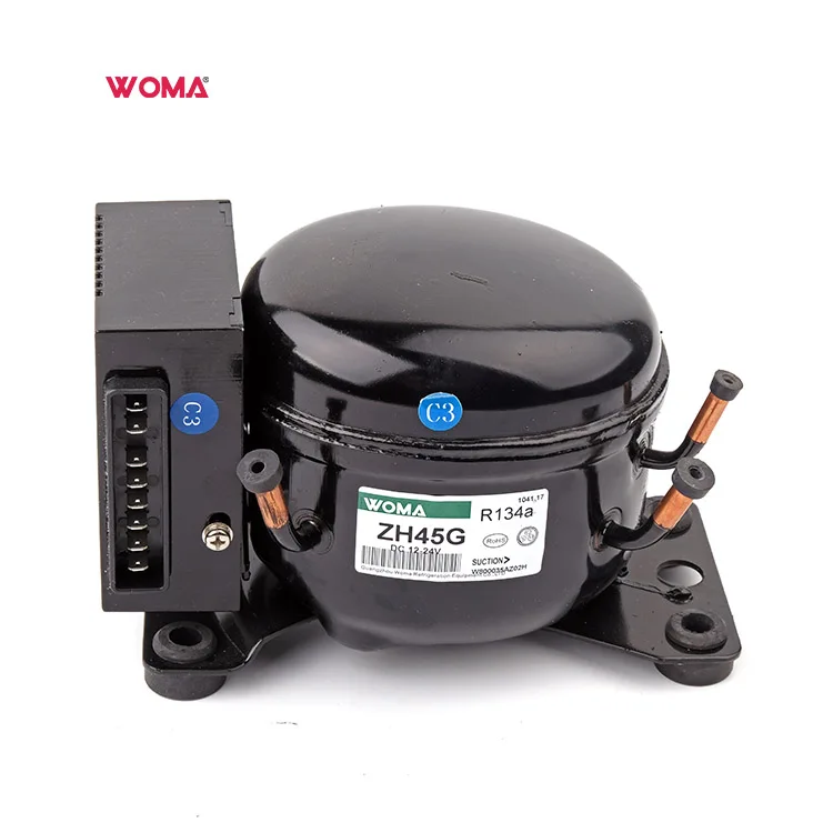 WOMA R134a ZH45G solar power freezer mini fridge DC motor refrigerator compressor for portable car fridge compressor