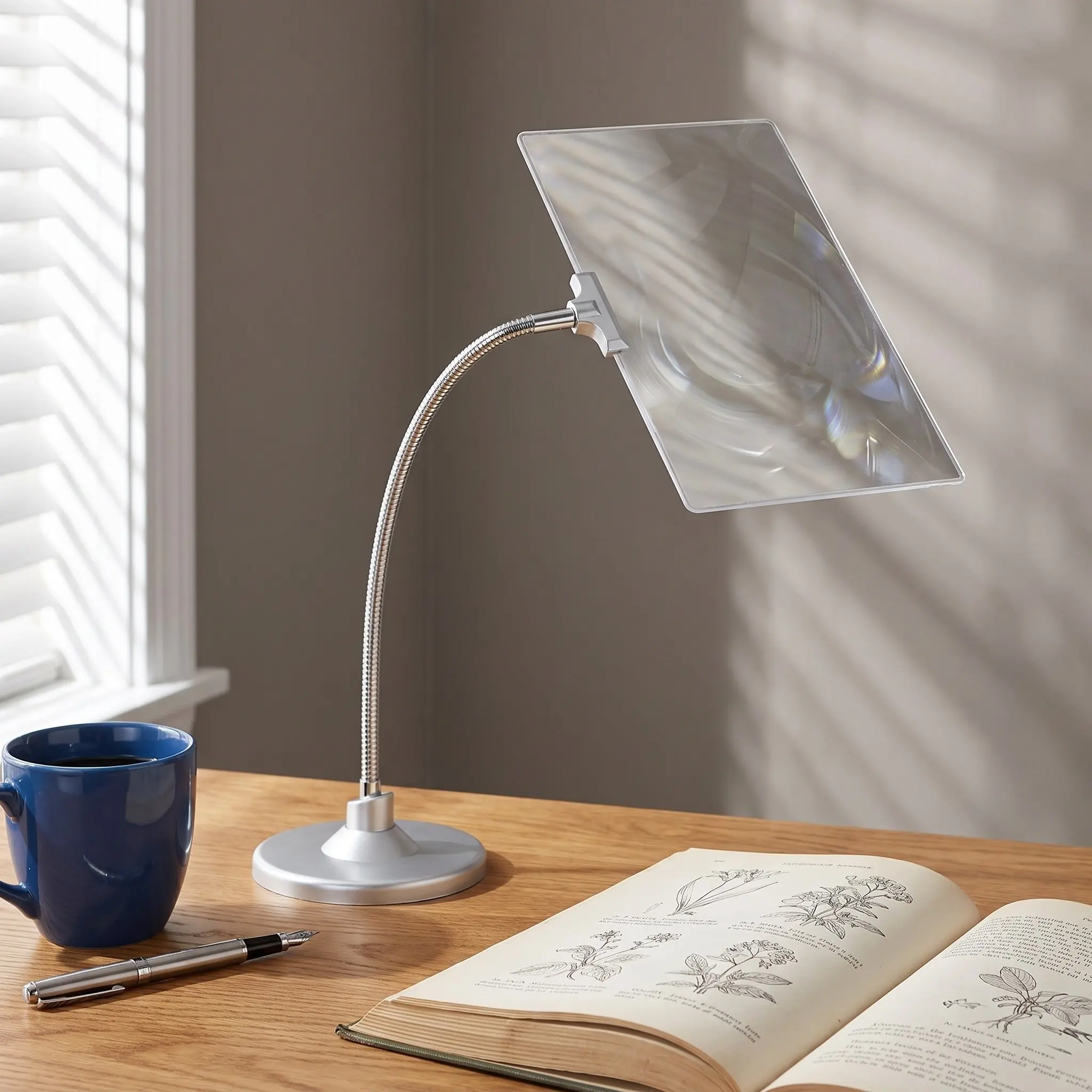 Magnifying Magnifier Reading Glass Portable Lens Halloween Christmas Desk Magnifier Lamp Hands Free Magnifier Glasses Large