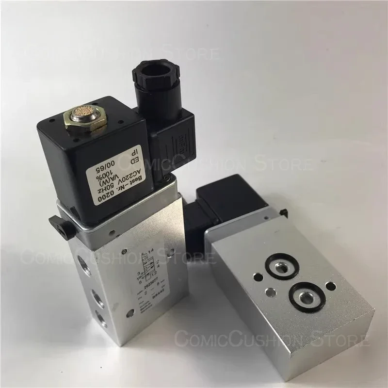 Veneer plate solenoid valve 2623077 two-position five-way reversing electronic  single electronic control G1/4 2-point battery