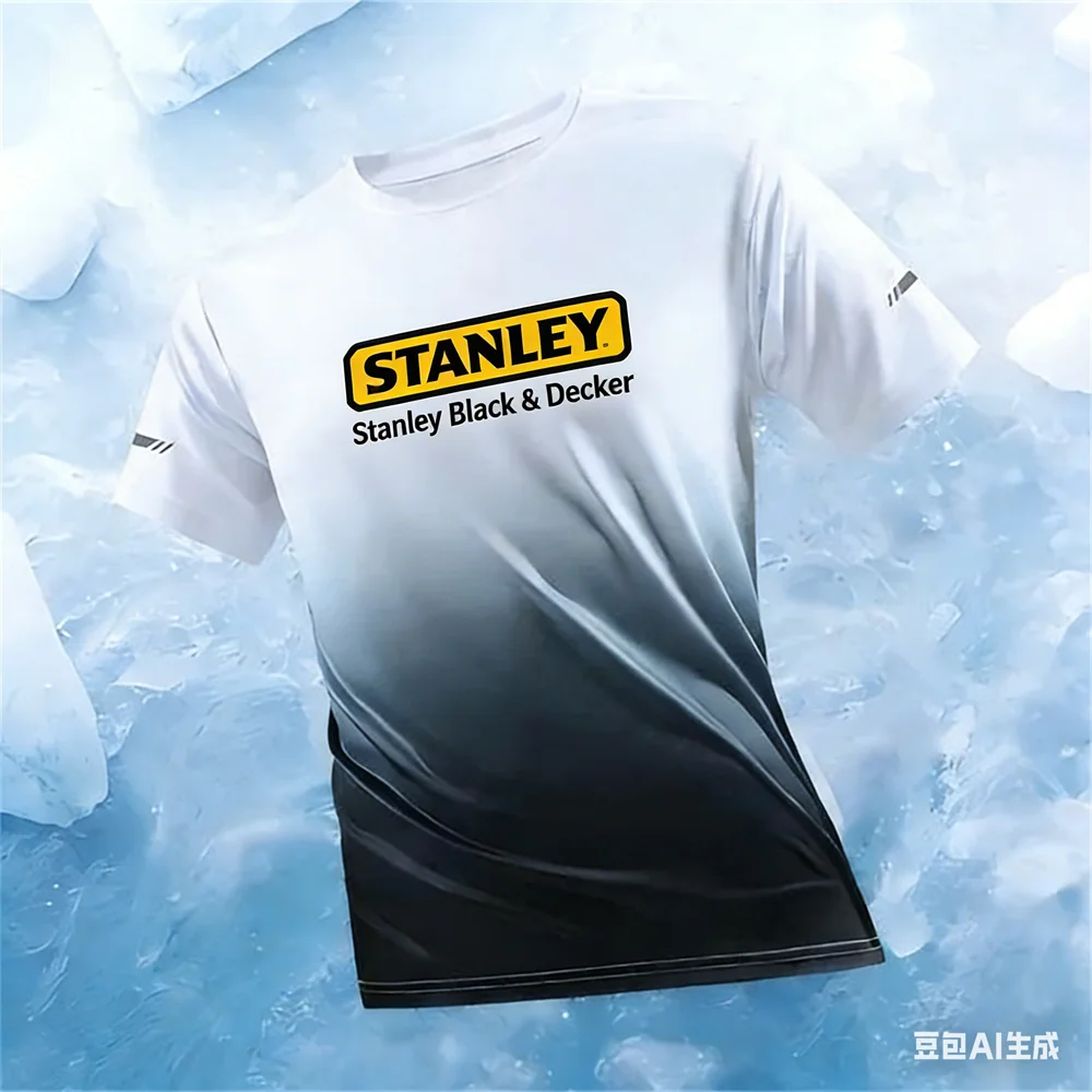 Summer Men's Gradient T-Shirt Round neck sport T-shirt ventilate clothes for man Quick drying Volleyball men's t-shirts tank top