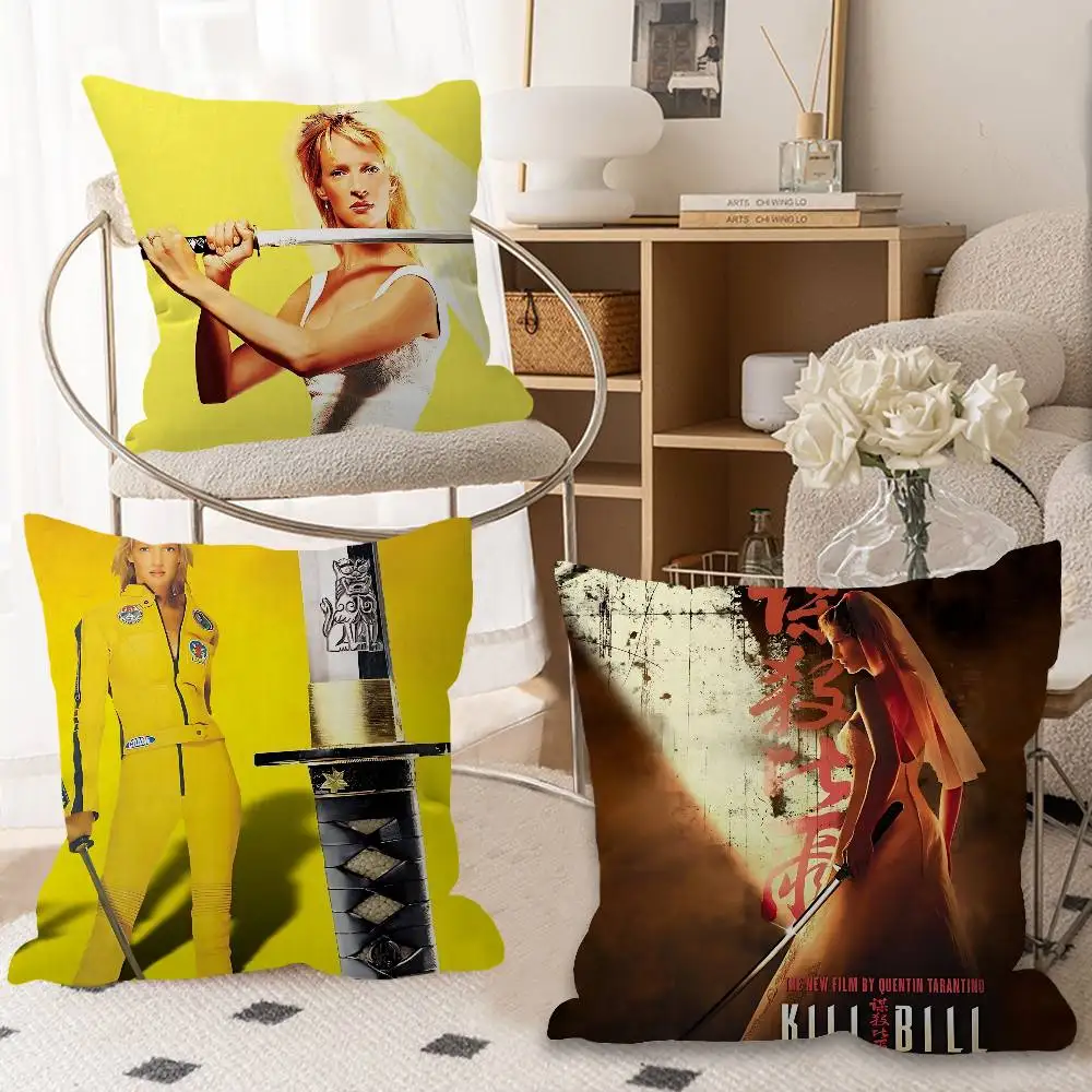 Classic Hot Movie Kill Bill Cushion Cover Car Throw Pillow Case For Sofa Car Christmas Gift 40x40cm 45x45cm