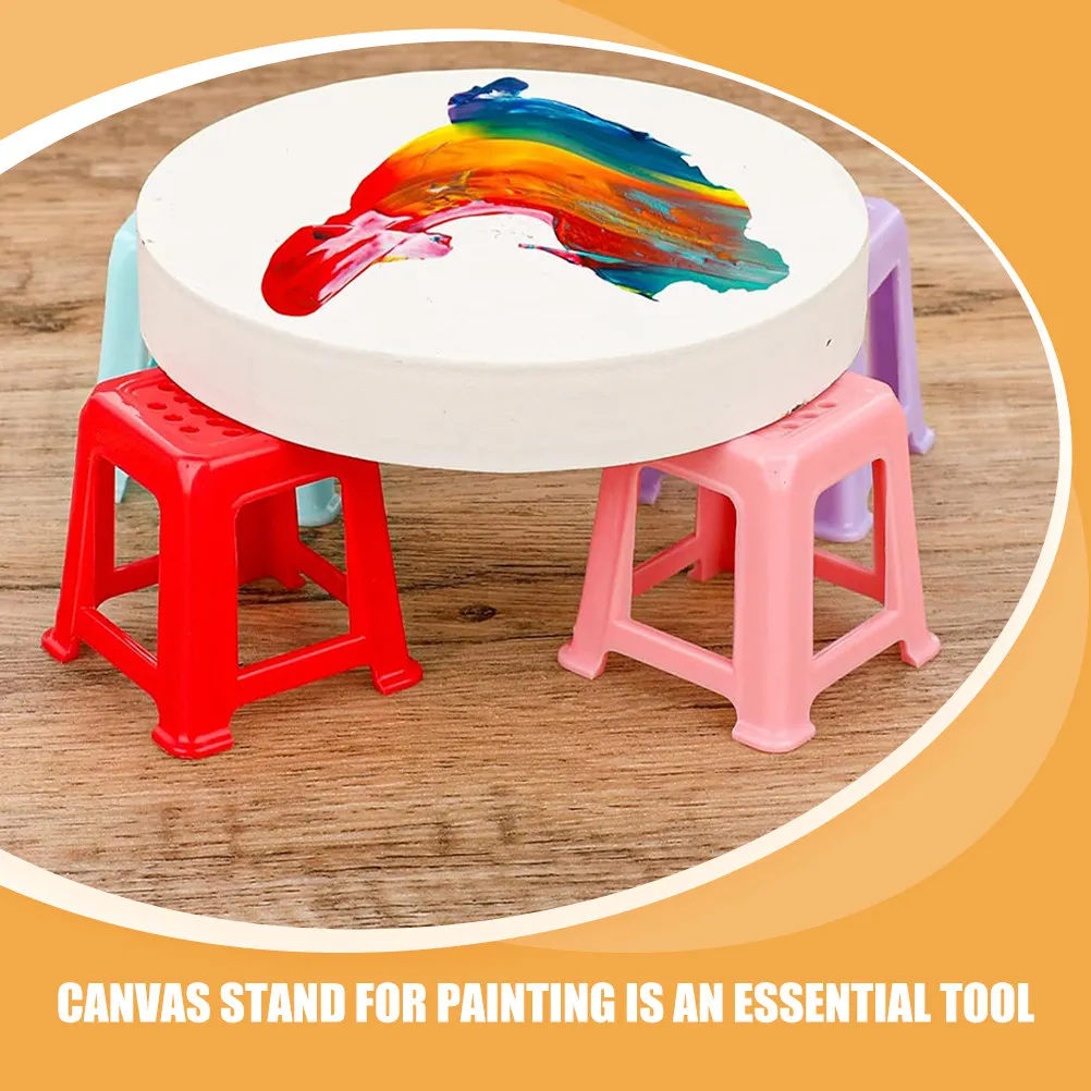 12pcs Non-Slip Canvas Stands for Acrylic Pouring – Mini Painting Accessories & Fluid Art Supplies