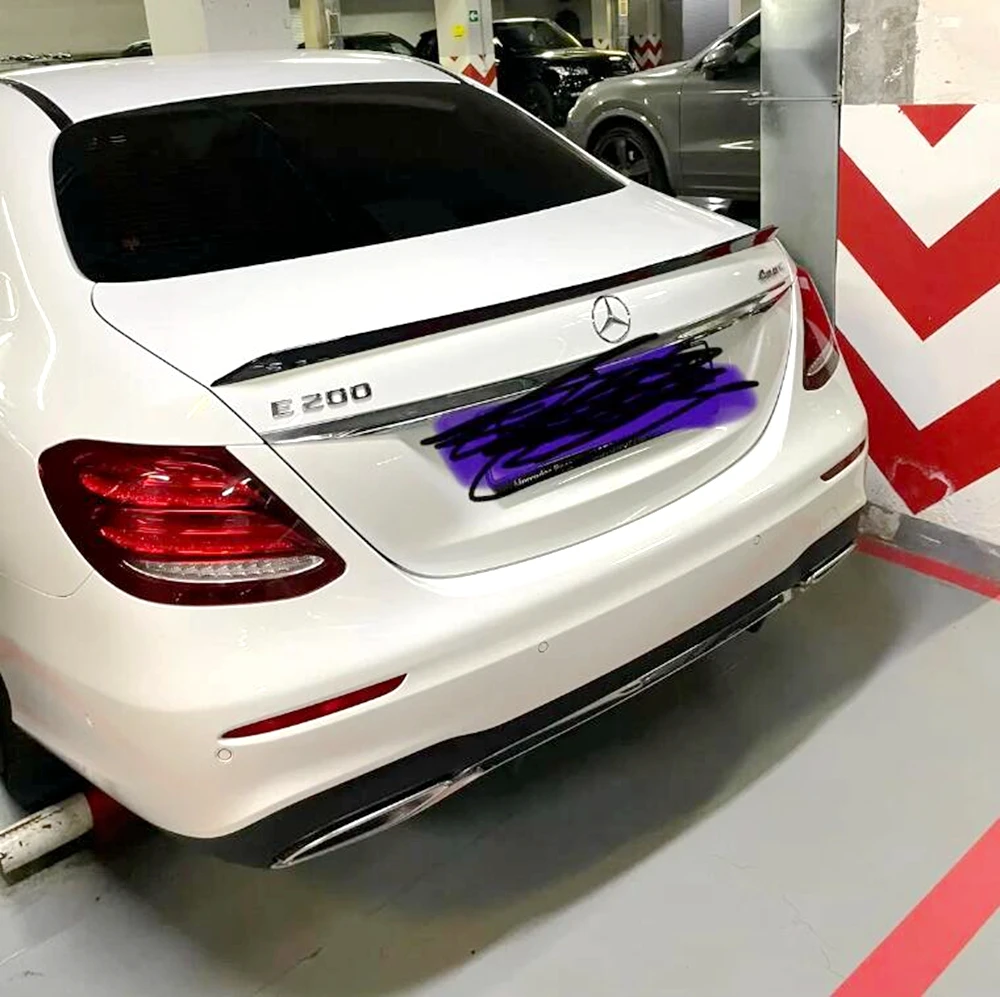 Rear Trunk Spoiler Wing For Mercedes Benz E-class W213 E63S 2016 2017 2018 2019 2021  E200 E300 E320 Gloss Black Car Accessories