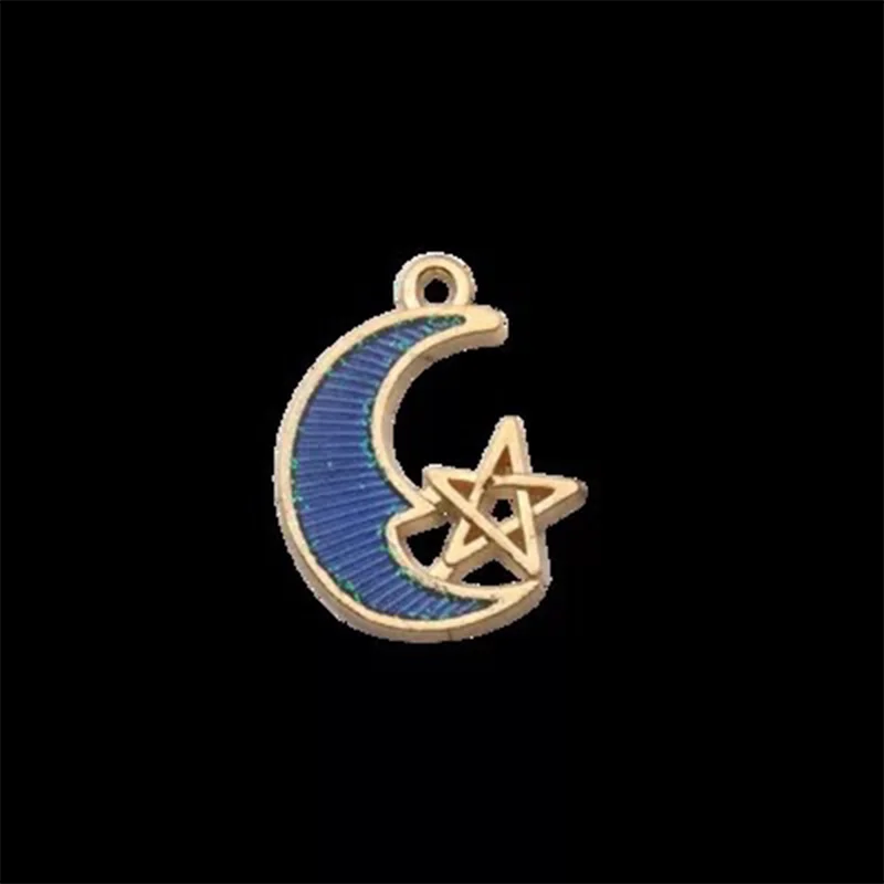 10Pcs Star Moon Sky Metal Enamel Charms Pendants for Making Pendants Necklaces Earrings DIY Handmade Jewelry Accessories