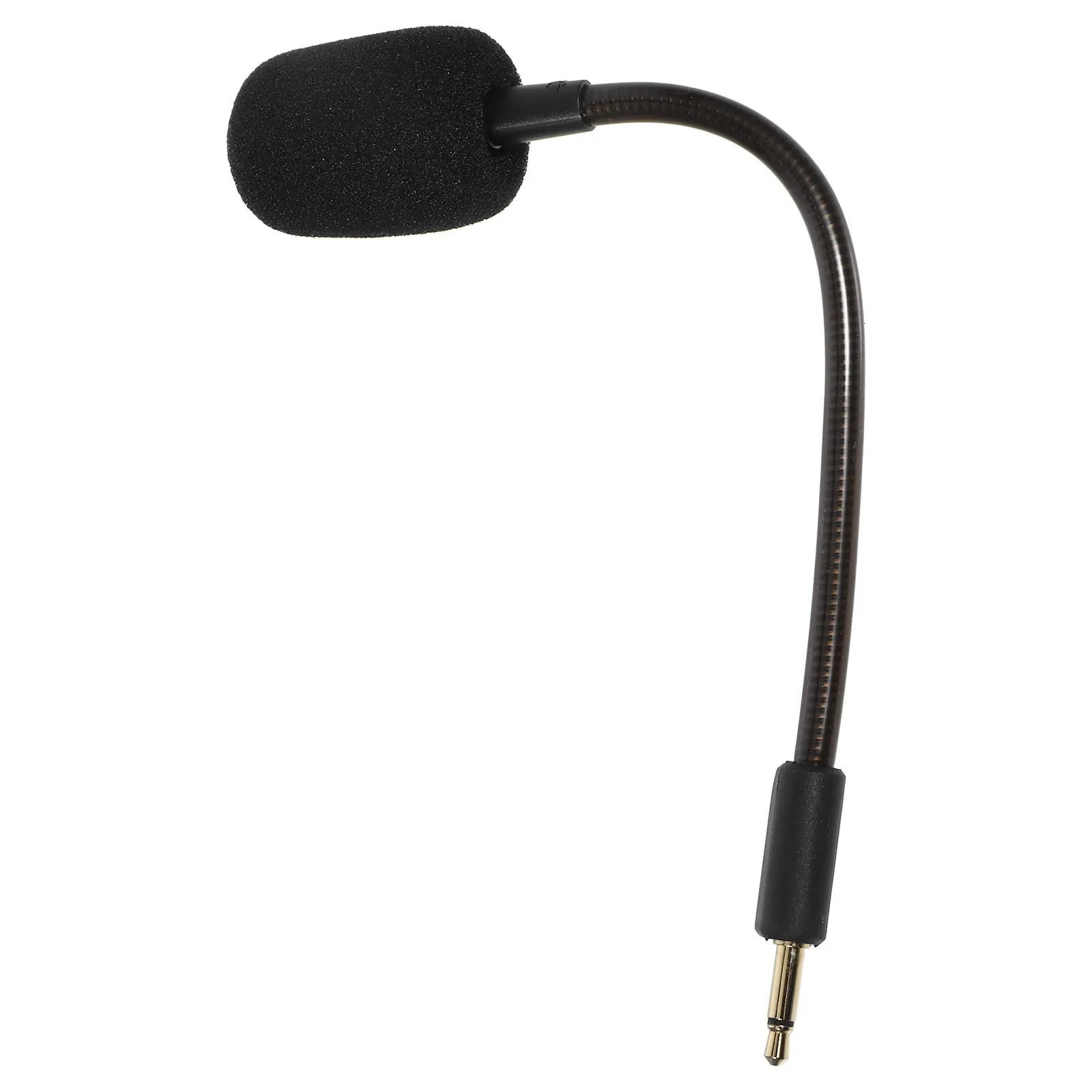 ميكروفون سماعة الألعاب مزود بخاصية إلغاء الضوضاء ومتوافق مع ميكروفون أسود أنيق يدوم طويلاً