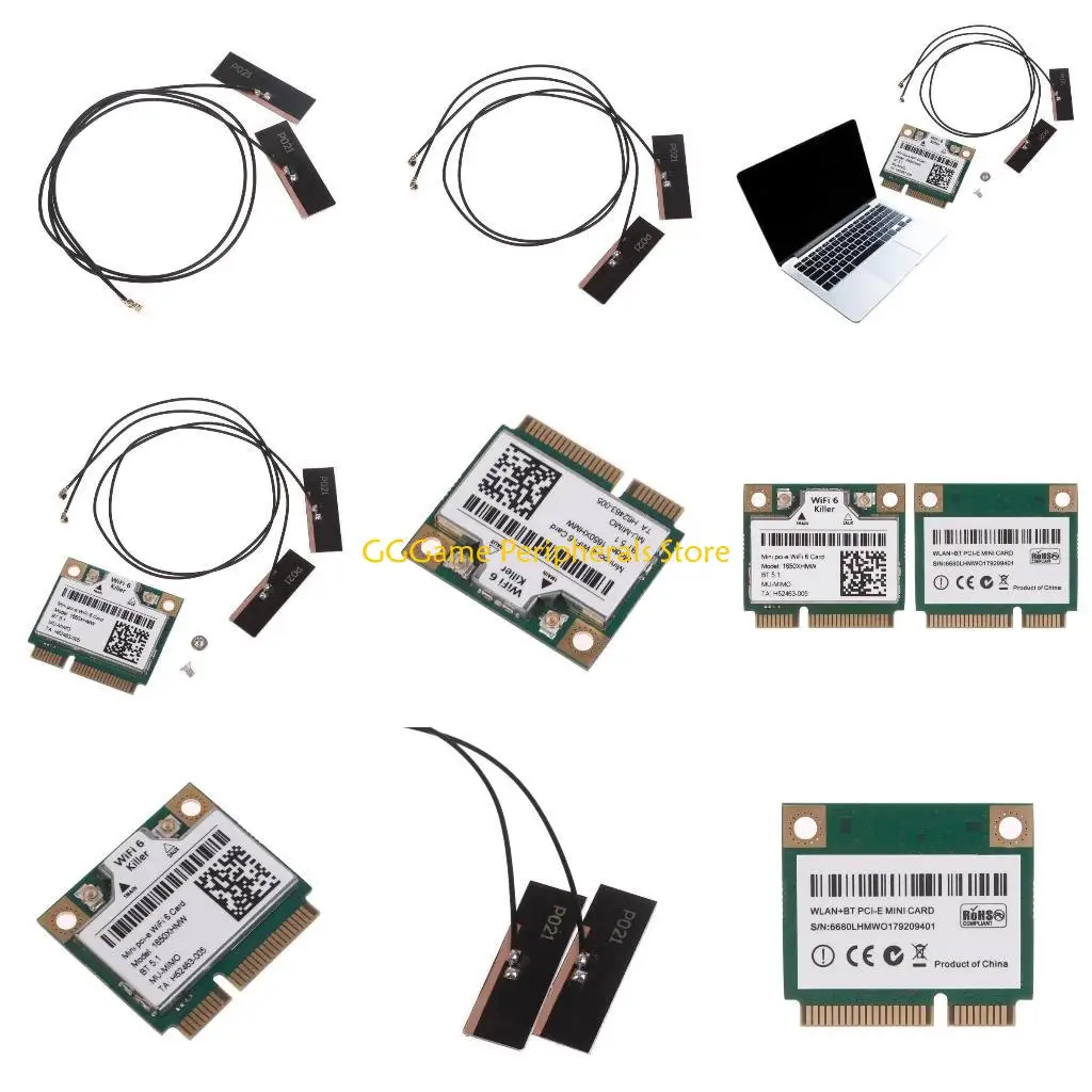 

U55B Killer 1650X 3000Mbps WiFi 6 Adapter Bluetooth-com 5.1 DualBand Wireless Card