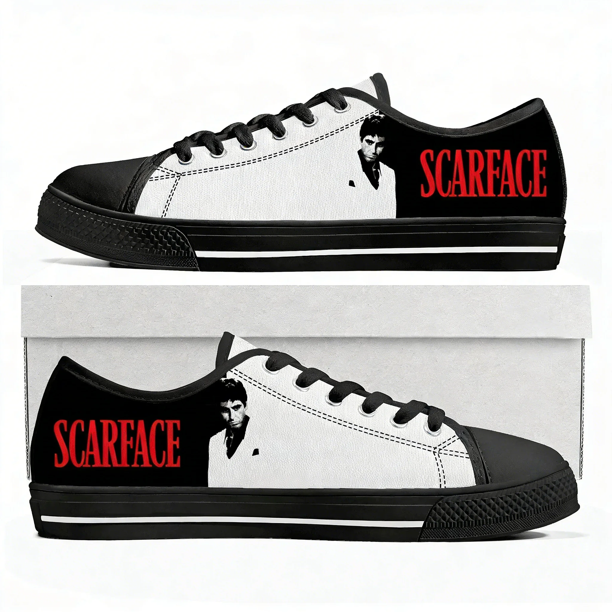

Scarface Low Top Sneakers Mens Womens Teenager High Quality Al Pacino Canvas Sneaker couple Casual Shoes Customize DIY Shoe