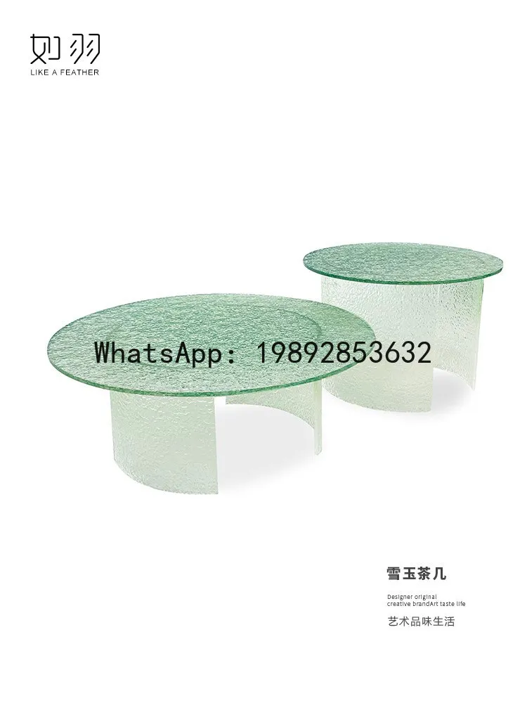 

DSA acrylic water ripple simple modern living room balcony coffee table creative transparent coffee table