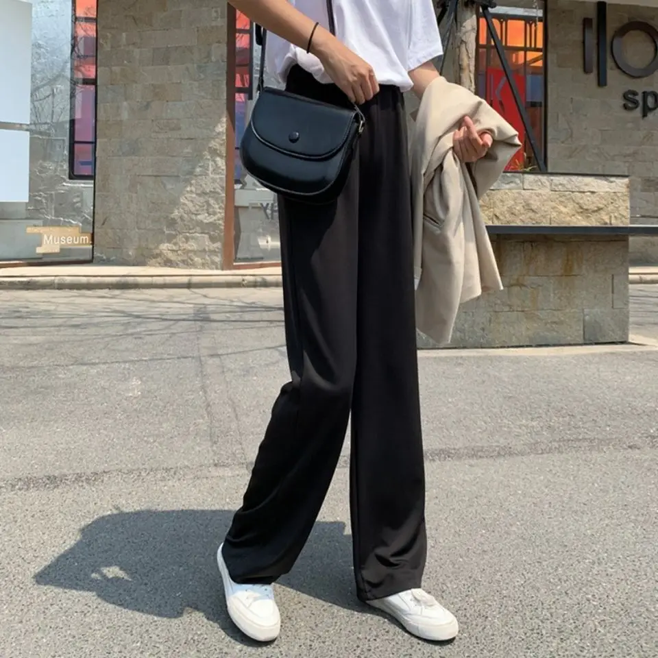 women's double head invisible zipper open-backed pants big open convenient pants outdoor wear files spring and summer wide leg