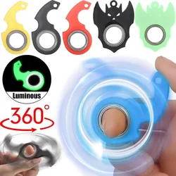 Fingertip Rotation Key Chains Decompression Spinner Anti-anxiety Bearing Lightning Hanging Key Rings for christmas birthday gift