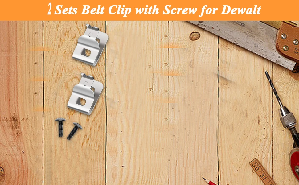 2PCS Elektrische Bohrer Gürtel Clip Haken Für DeWalt 20V Bohrer Fahrer N268241 N169778 DCD980 Hammer Schlagschrauber Zubehör – Detail 1