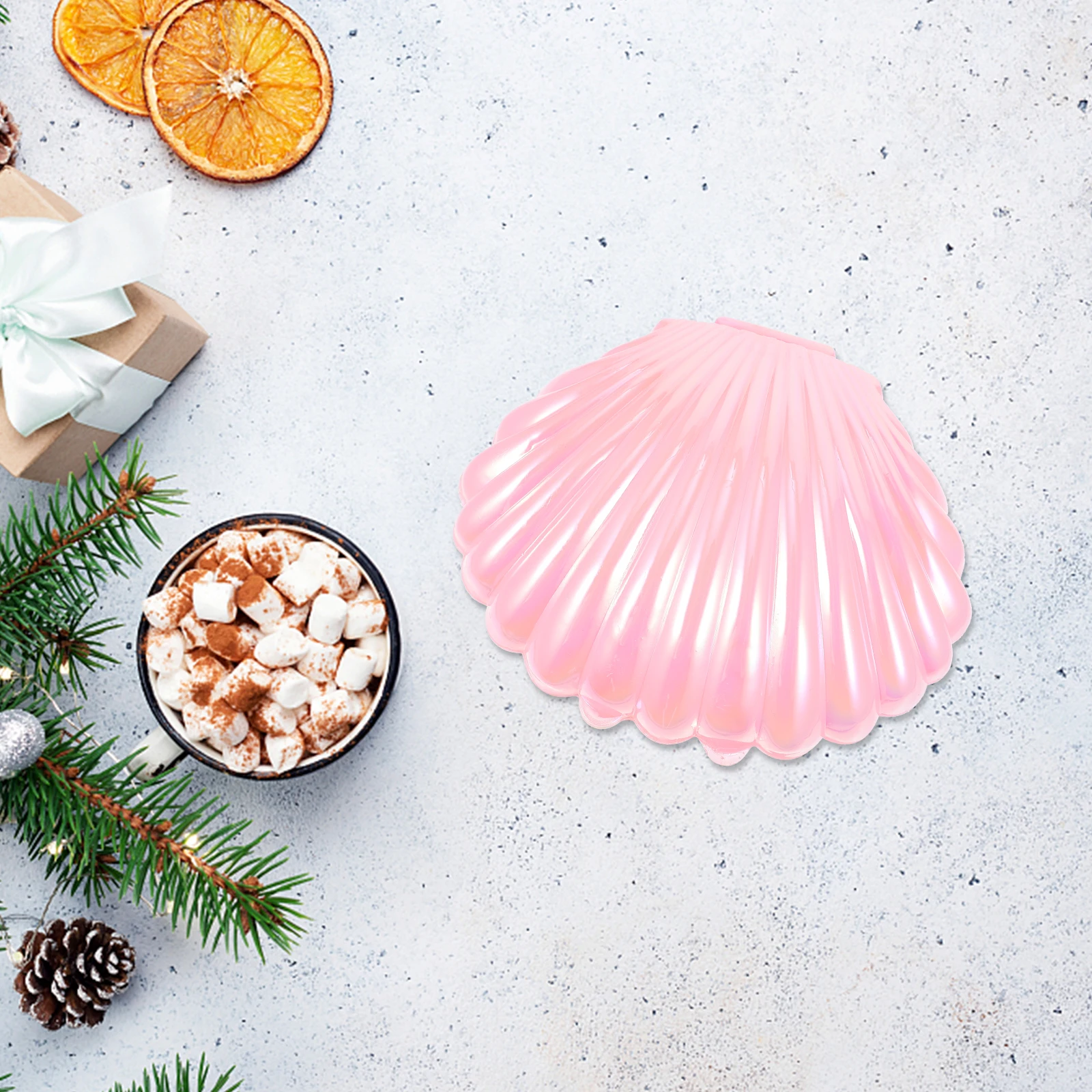 

10 Pcs Pearlescent Seashell Candy Boxes Small Pink Plastic Jewelry Containers for Party Favors Wedding Decorations Gifts