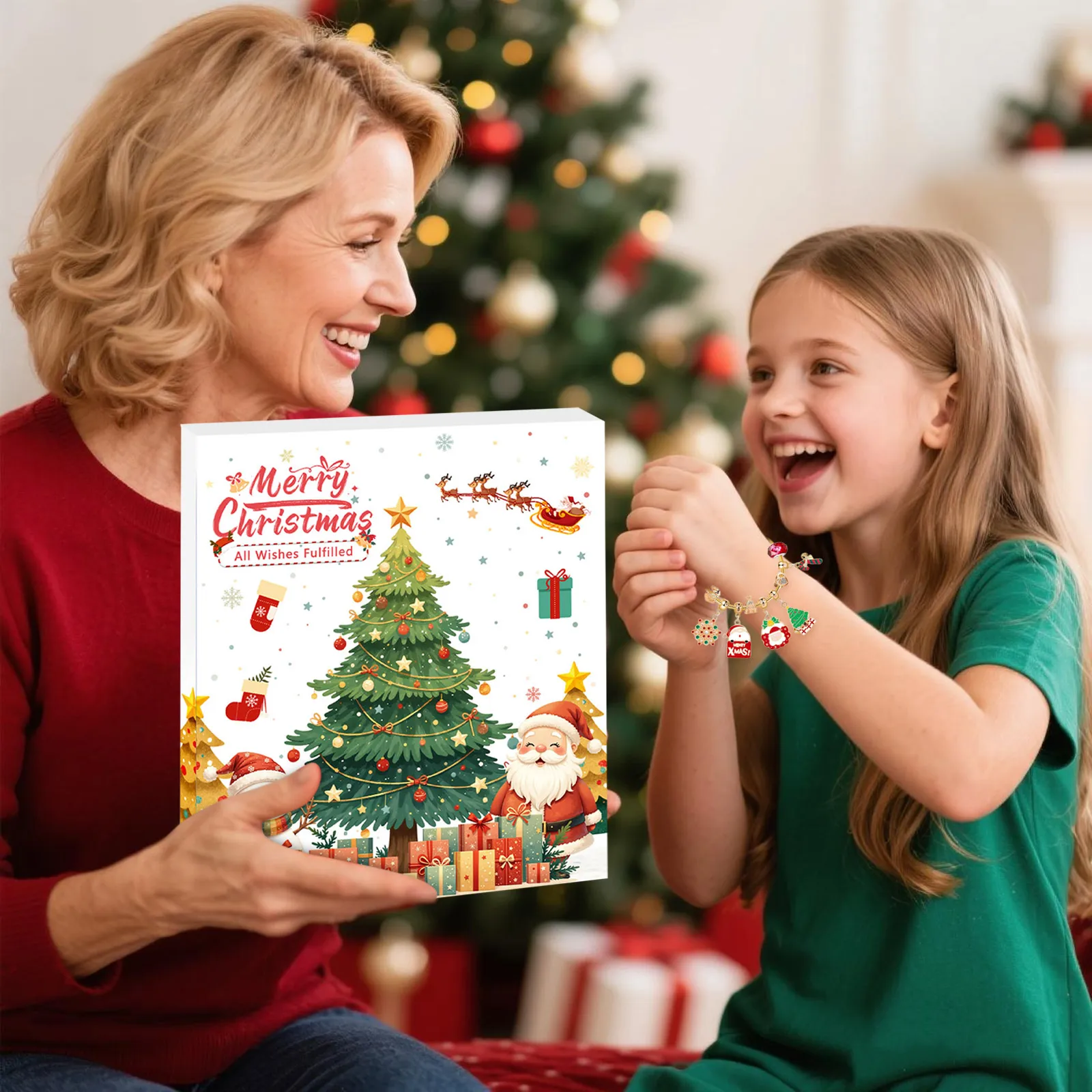 Preschool Clock Christmas Advent Calendar Bracelets 2025 For Girls 24 Day DIY Cooking Timers for Kitchen with Temperature Probe