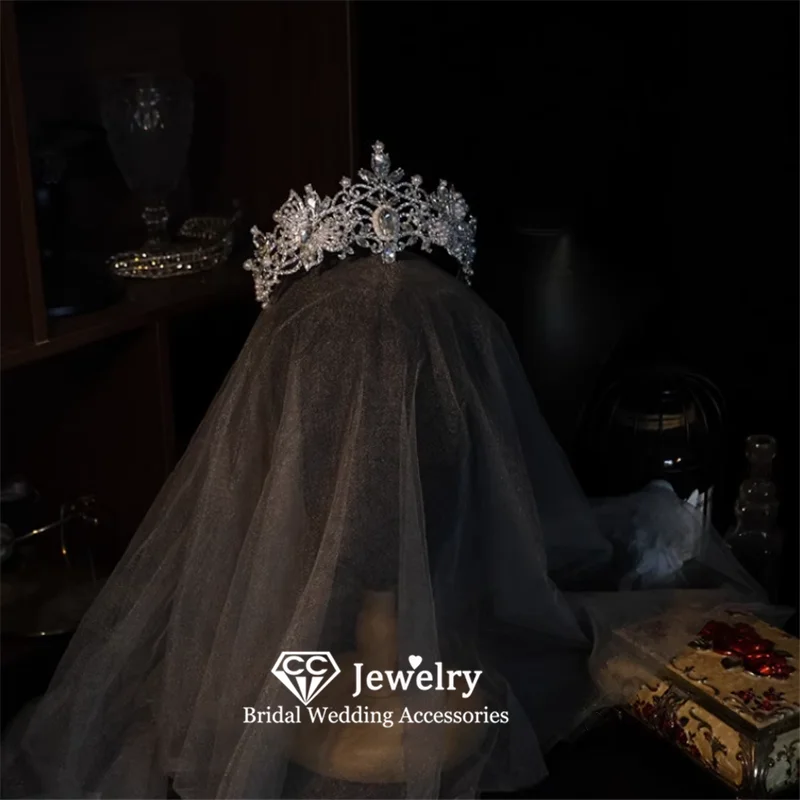 

CC Baroque Crowns Wedding Hair Accessories Bridal Dress Engagement Tiaras Women Hairwear 100% Handmade Luxury Diadems Gift AN390