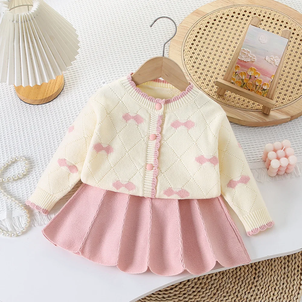 Girls Fall Winter Sweater 2PCS SETS Adorable kids' sets and outfits Clothes Knit Top Play Set