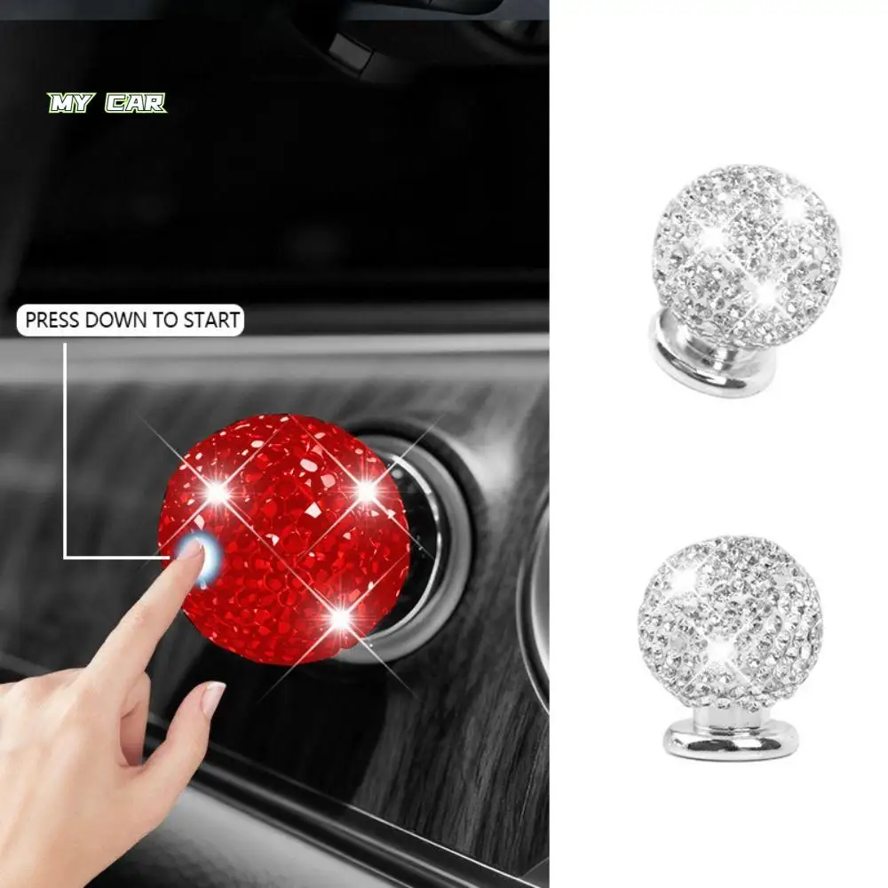 

Push To Start One-Touch Button Rocker Ball-Shaped Portable Start Button Cover Decorative Decoration Sticker Car Joystick Starter