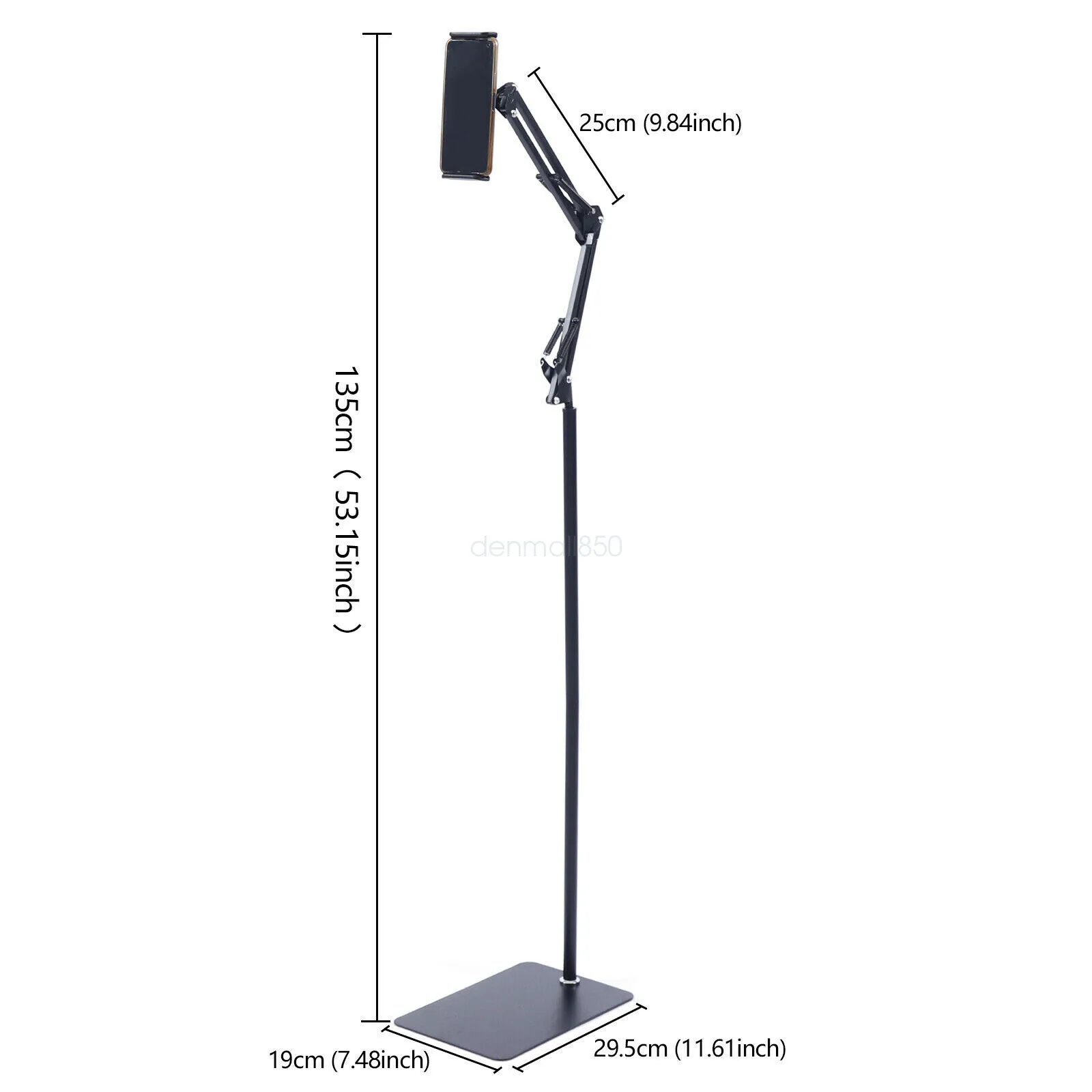 Stand for Tablets 360 °   Rotating Metal Tablet Holder Tablet Adjustable Floor Stand for 4-17cm Mobile Phones Tablet Devices