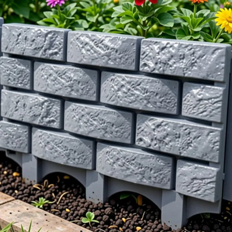 Garden fence Imitation stone Thickened pastoral fence Flower pool Grass stone baffle Vegetable garden fence