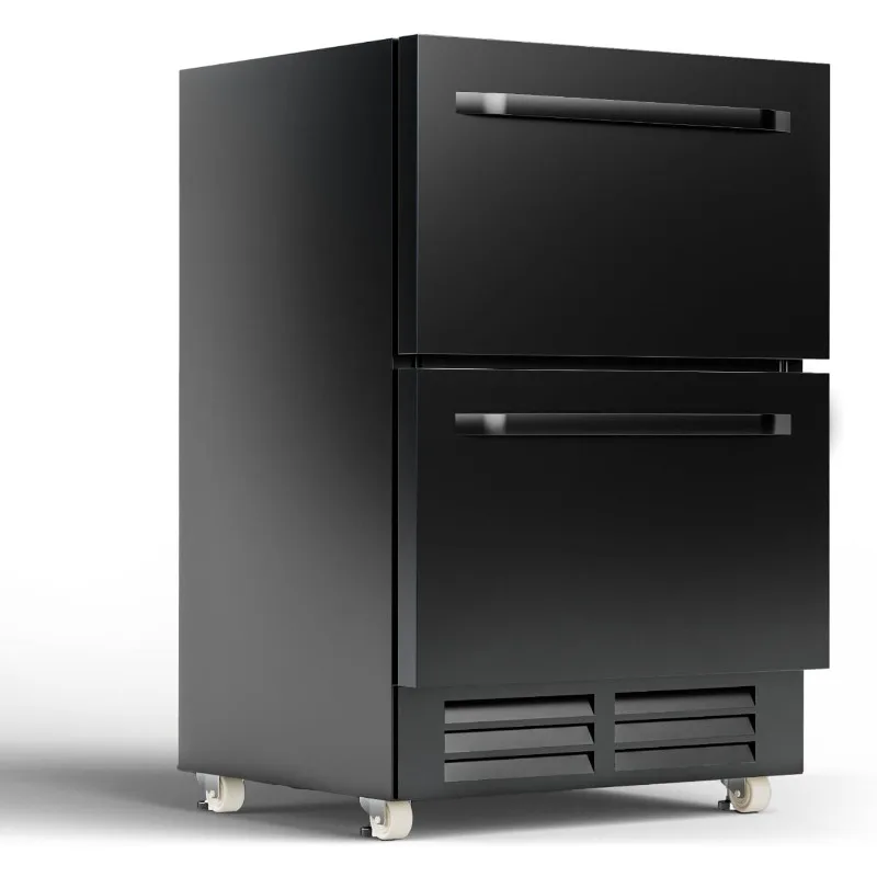 Prova de intempéries refrigerador de bebidas ao ar livre para pátio, aço inoxidável built-in bebidas refrigerador, preto, casa e uso comercial