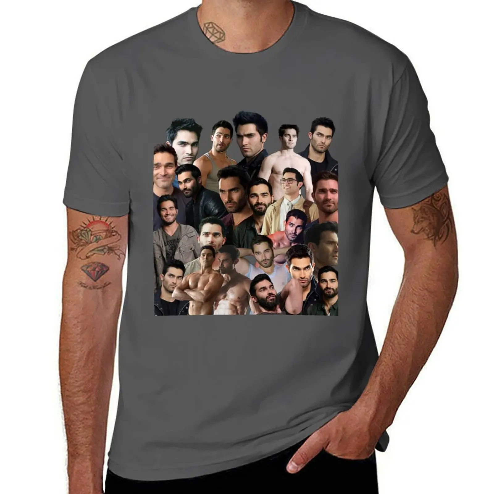 

tyler hoechlin photo collage T-Shirt Casual Daily Outfit T-Shirt