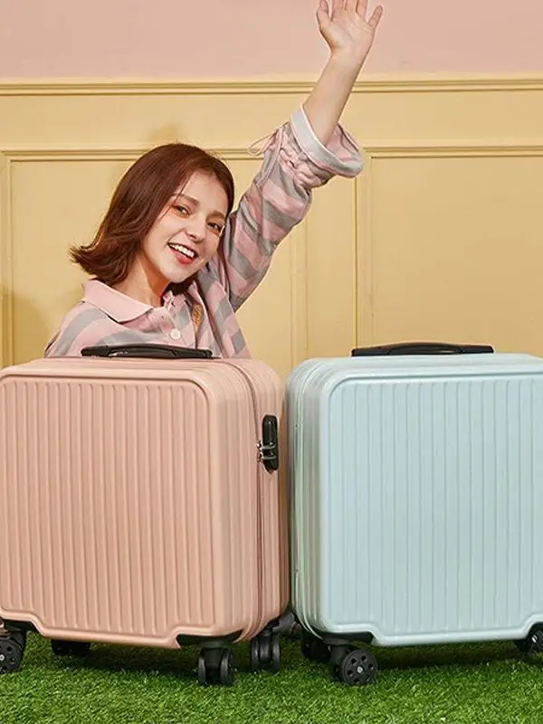 lightweight-luggage-18-inch-women's-carry-on-suitcase-with-combination-lock-universal-wheels-student-travel-bag