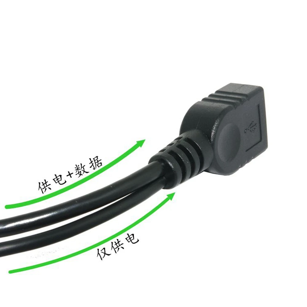 USB 2.0 A Male to USB Female 2 Double Dual Power Supply USB Female Splitter Extension Cable HUB Charge for Printers