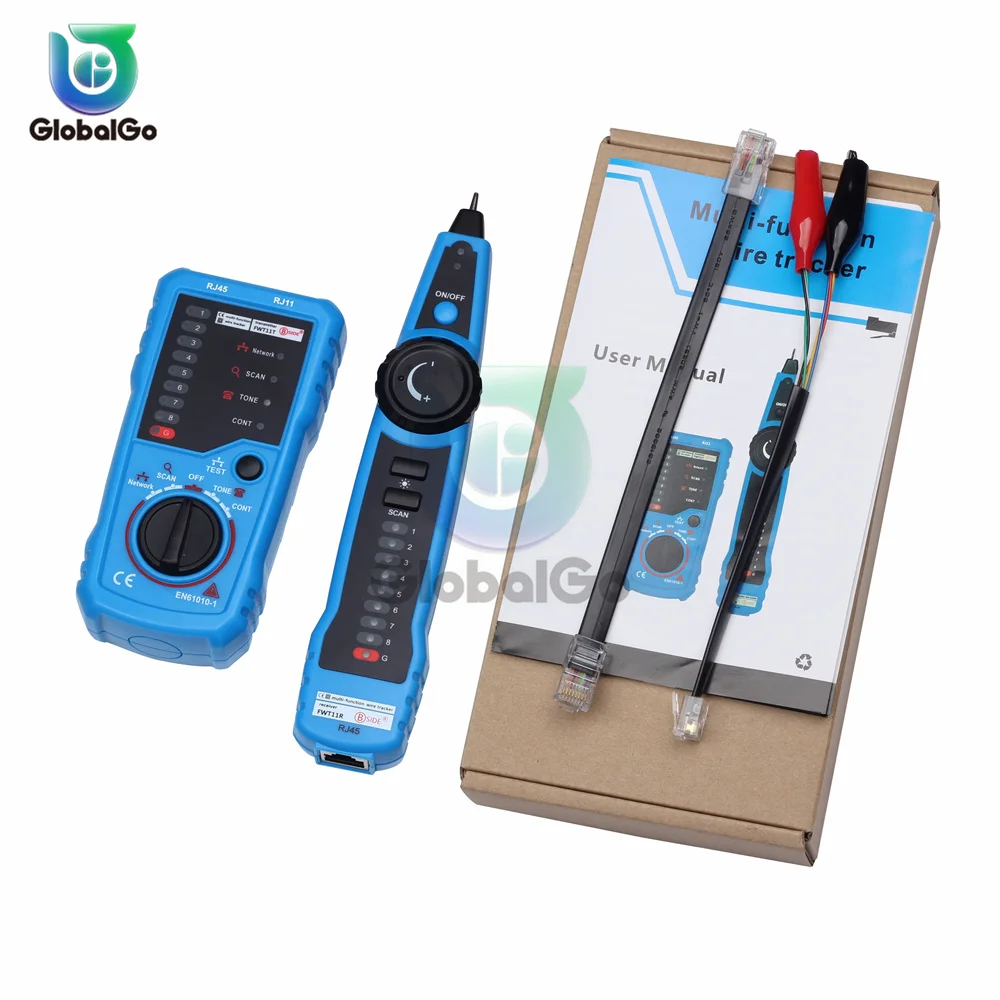 BSIDE FWT11 High Quality RJ11 RJ45 Cat5 Cat6 Telephone Wire Tracker Tracer Toner Ethernet LAN Network Cable tester Line Finder