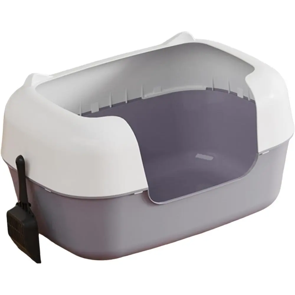 

OpenTopPetLitterBoxLowEntryKittenLitterBox,Портативная съемная трунаAllKindsofCatLitterCatToiletПесочница,Серый