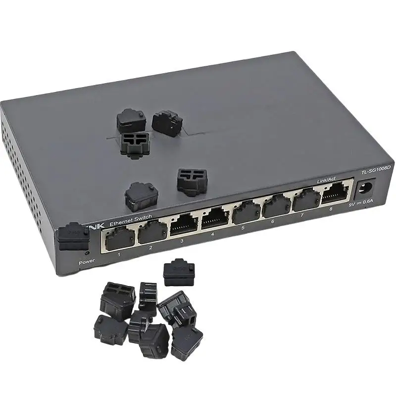 10Pcs Laptop/Computer/Router Accessories RJ45 Dust Cap Connector Dust Cover Plug Protector Plugs Hub Port