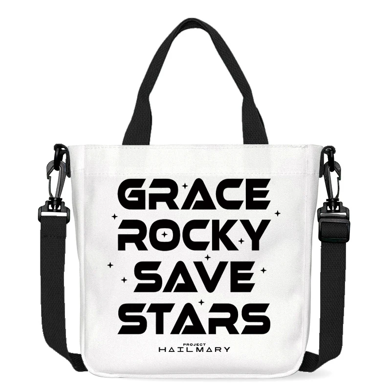 Project Hail Mary Fist My Bump Rocky Canvas Crossbody Bag Women Men Girl Boy Square Handbag Pop Movie Messenger Shoulder Packet