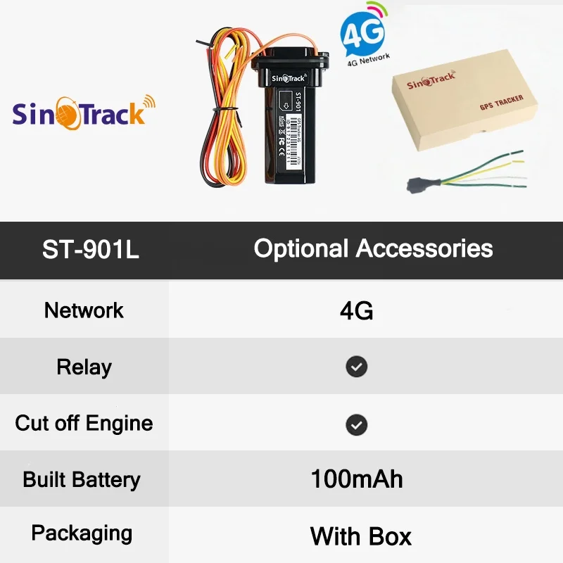 2 Einheiten Mini 4G Tracker ST-901L Wasserdicht Eingebaute Batterie GPS für SUV Lkw Bus Auto Anti-Diebstahl Mit Kostenlose APP Online Tracking – Detail 10