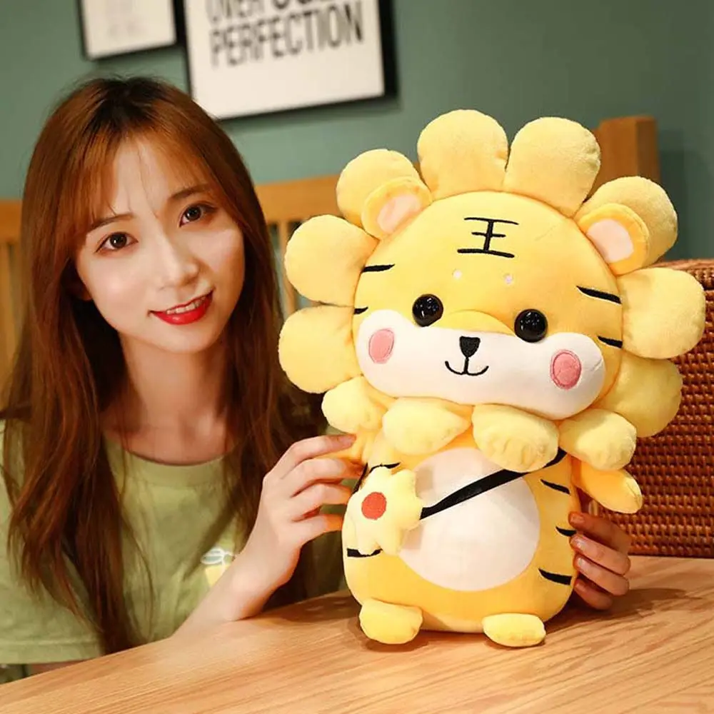 Chinese New Year Tiger Home Decoration Tiger Rabbit Plush Toy Sun flower Stuffed Toys Tiger Plush Toy Mascot Doll Plush Doll